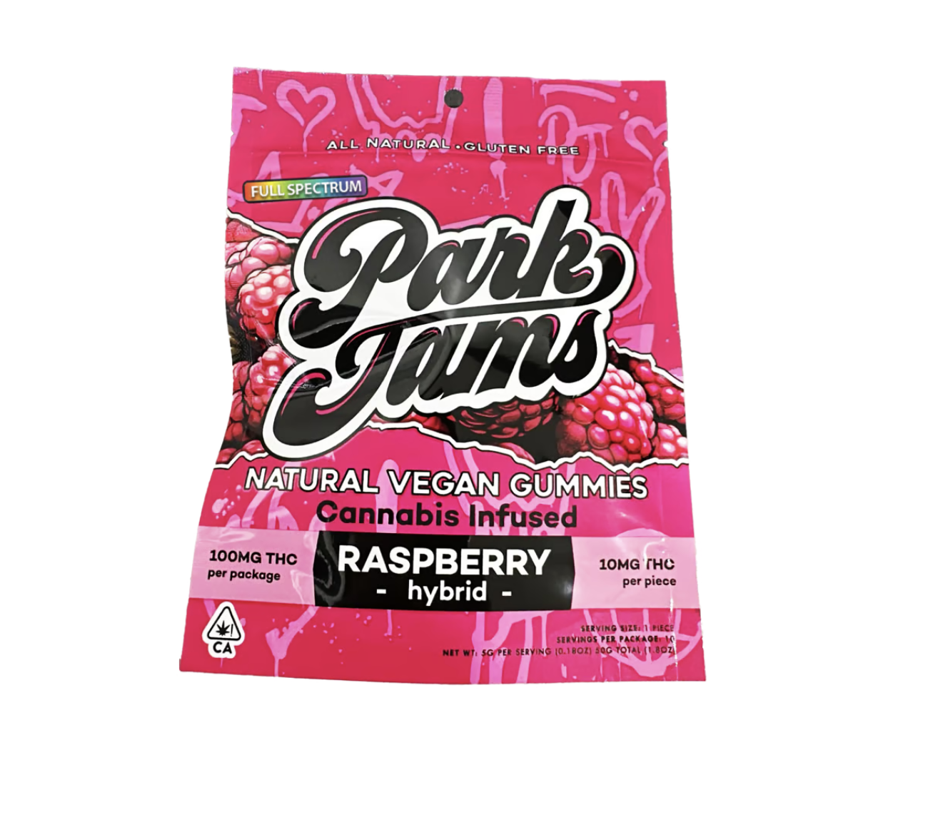 Photograph of product: Park Jams Natural Vegan Gummies - Raspberry (H)