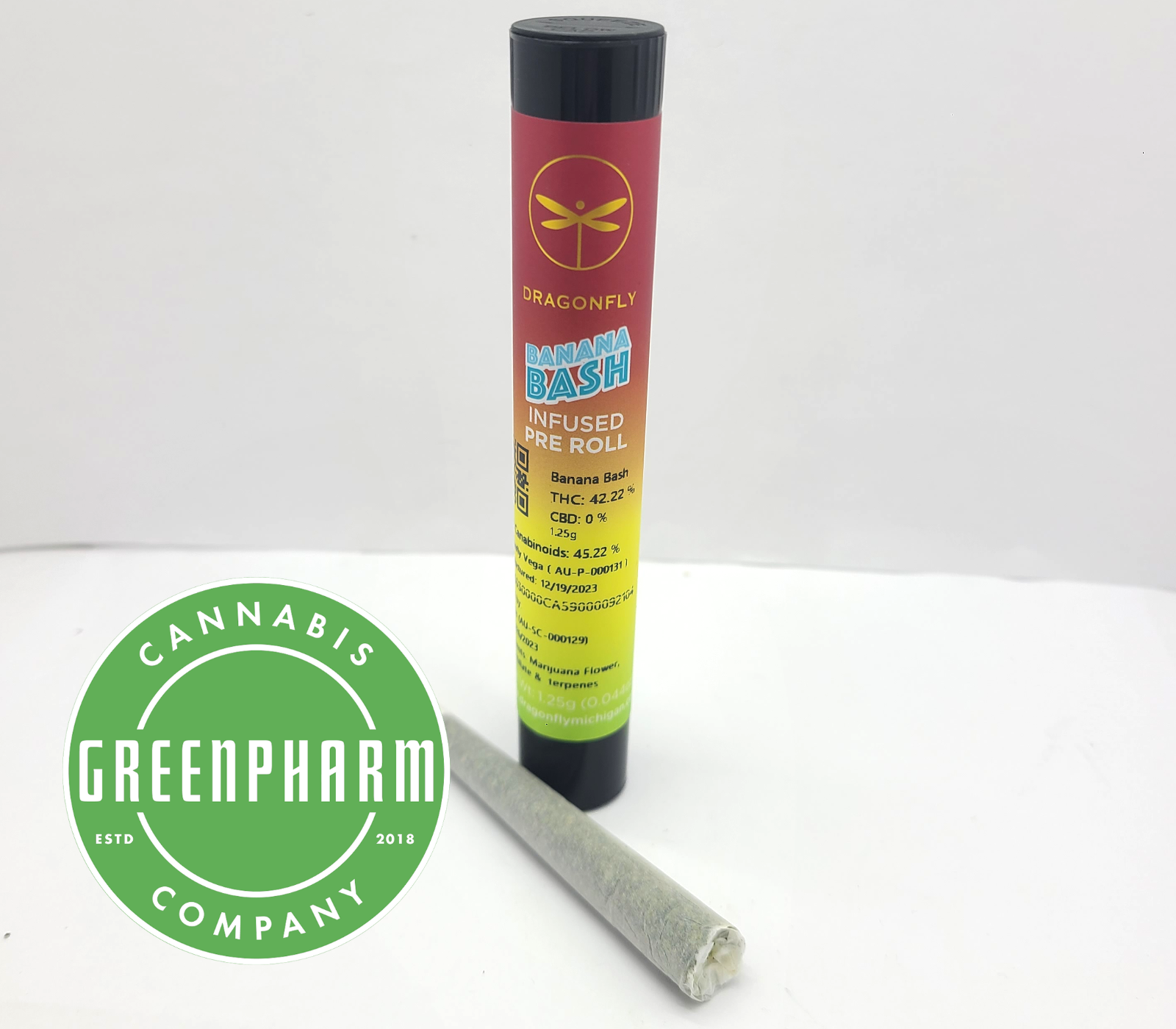 Photograph of product: Infused Pre-Roll | Dragonfly | Banana Bash