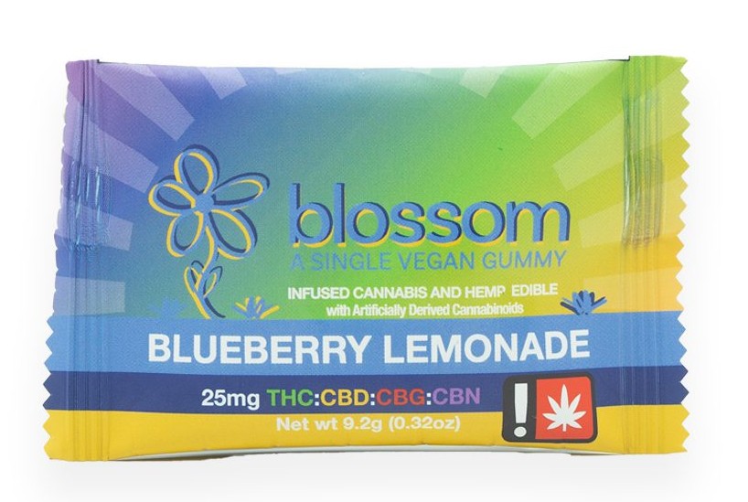 Photograph of product: *Gummy - 25mg 1:1:1:1 Blossom - Blueberry Lemonade - GREEN LEAF SPECIAL