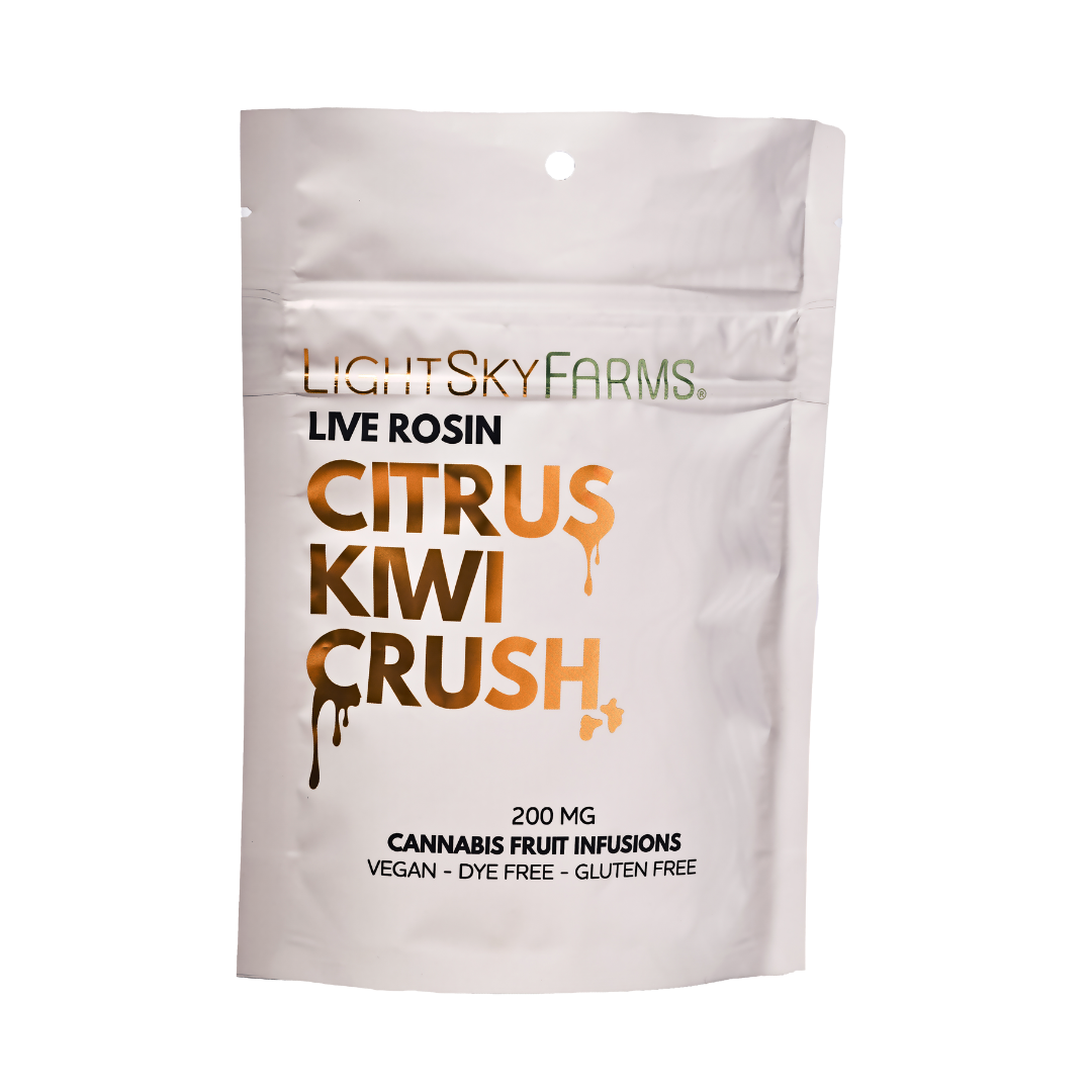 Photograph of product: Citrus Kiwi Crush - Live Rosin Gummies - 200mg