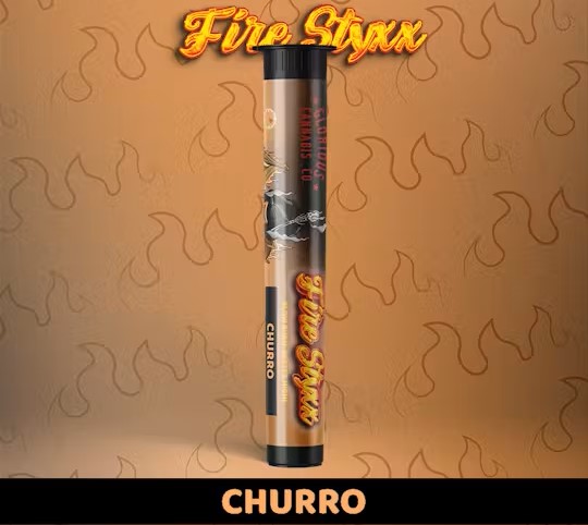 Photograph of product: AU GCC: Churro 1g Fire Styxx Preroll