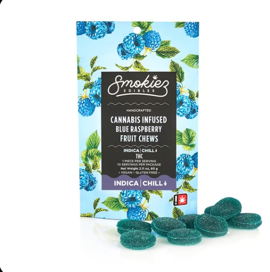 Photograph of product: Smokiez | Gummies | Sweet Blue Raspberry I 100MG
