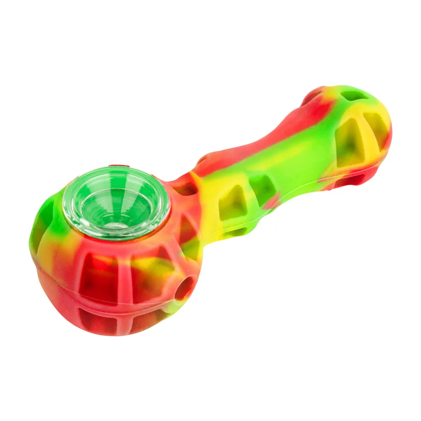 Photograph of product: Red Eye Glass - Silicone Hand Pipe - 4"