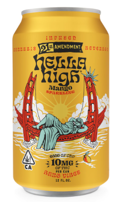 Photograph of product: HELLA HIGH MANGO 100 MG BEVERAGE