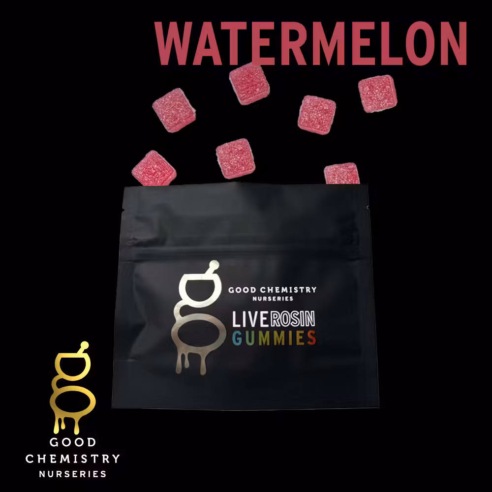 Photograph of product: Gummy - 100mg/20pc - Watermelon - Live Rosin