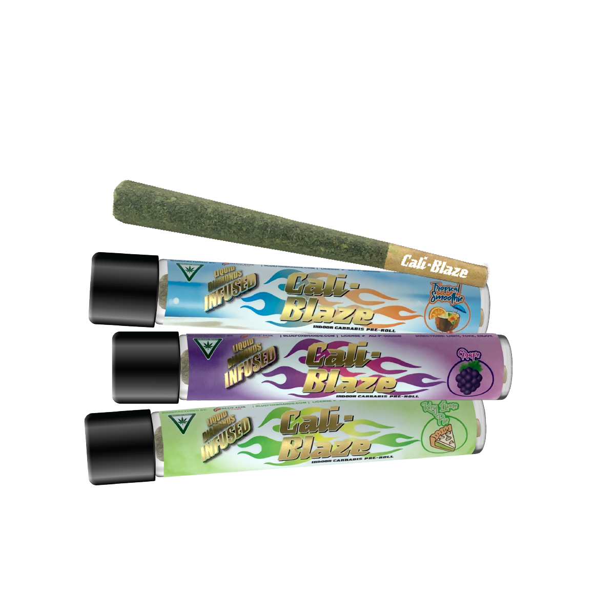 Photograph of product: Cali Blaze Infused Pre Roll Blueberry