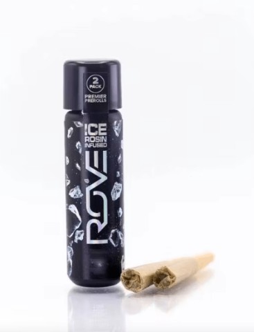 Photograph of product: Rove Slurricane (I) Ice Packs Live Rosin Infused Pre-Rolls .5g 2pk