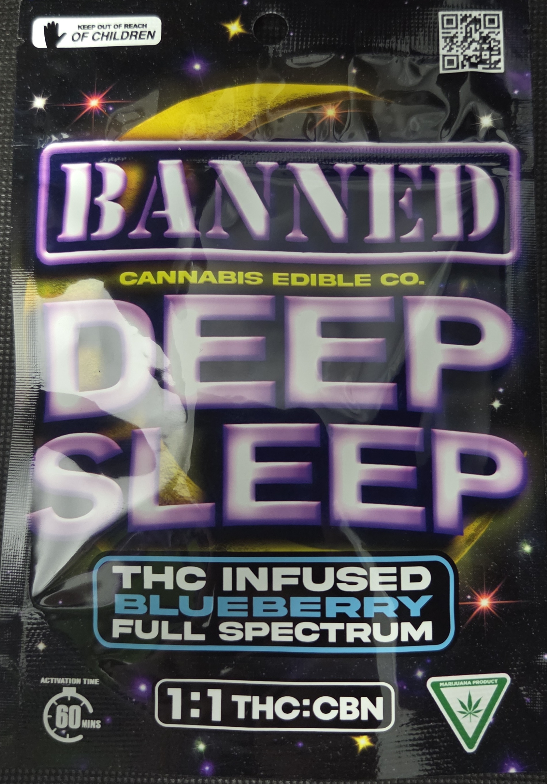 Photograph of product: Banned Deep Sleep - Blueberry - 4ct 200mg