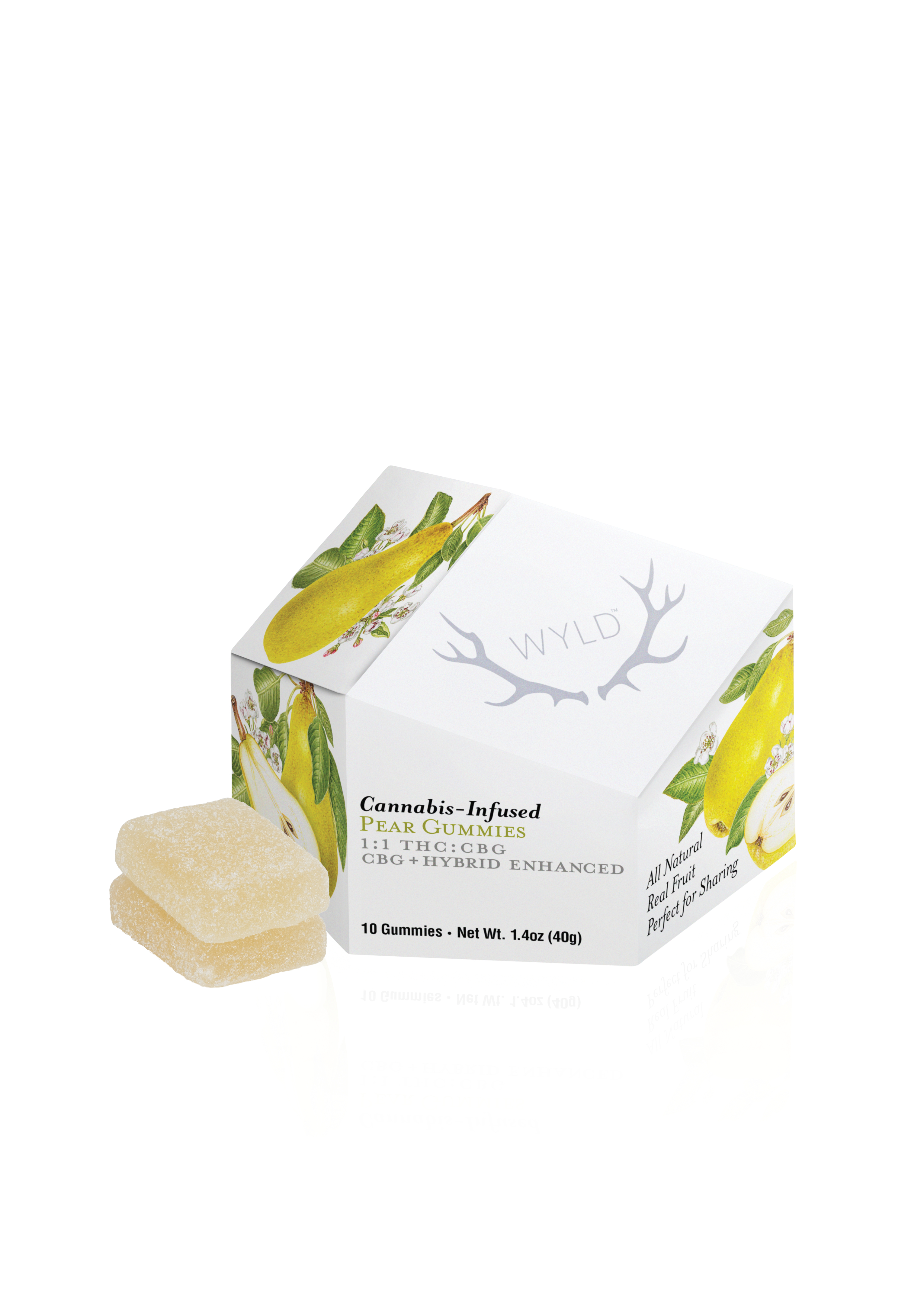 Photograph of product: Wyld - Gummies Wild Pear 1:1 TH-oui/CBG Hybrid - 100mg