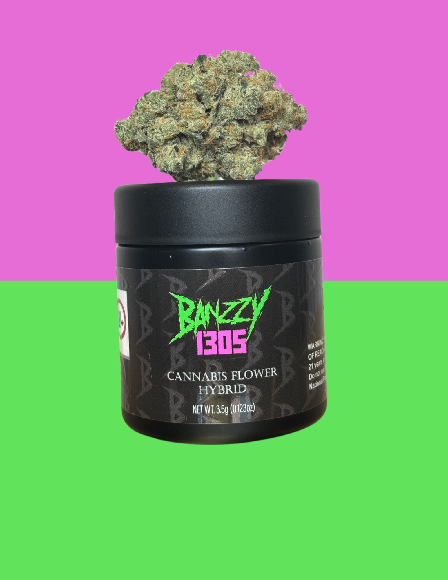 Photograph of product: Banzzy 1305 | 3.5 Indoor Flower Jar | Don Mega - 3.5g