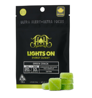 Photograph of product: Heavy Hitters | Green Crack Thc/ 50mg Thcv Gummies | 100mg