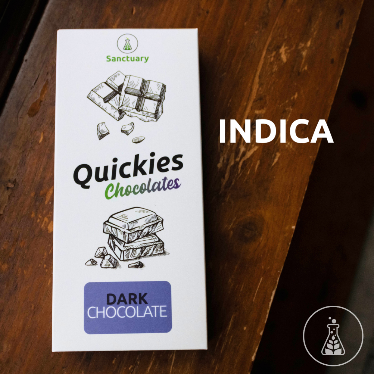 Photograph of product: Dark Chocolate (Oui'd) Fast-Acting 100mg 20pk