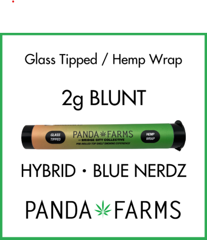 Photograph of product: Panda Farms Pre-Roll | BLUE NERDZ | 2g (Hybrid)