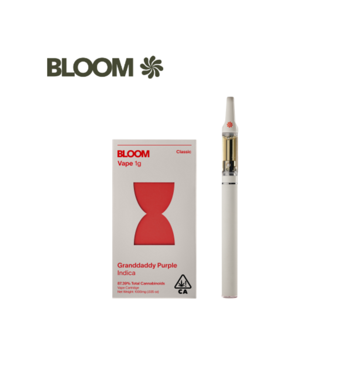 Photograph of product: GRANDDADDY PURPLE 1G CARTRIDGE