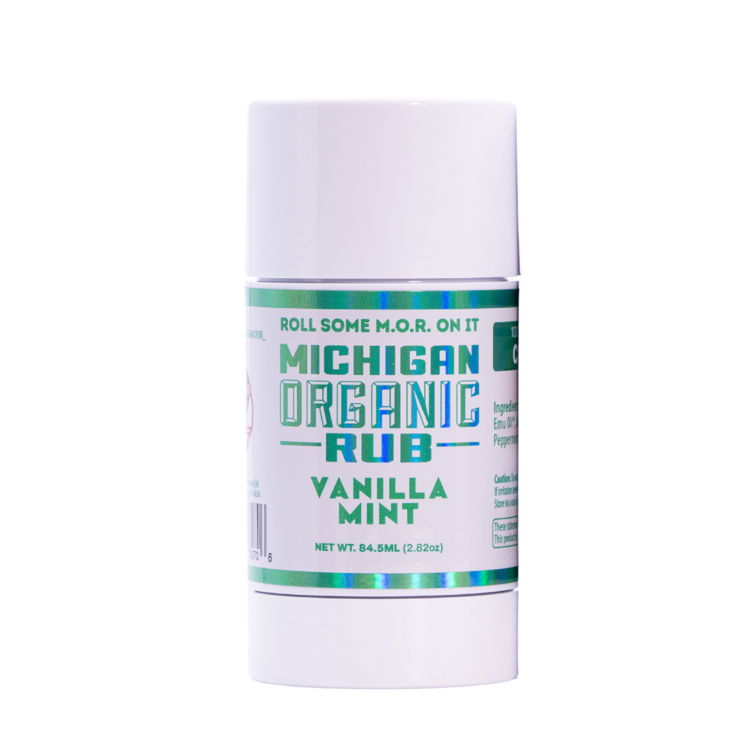 Photograph of Product: Michigan Organic Rub - CBD Roll On - Vanilla Mint (1000mg)