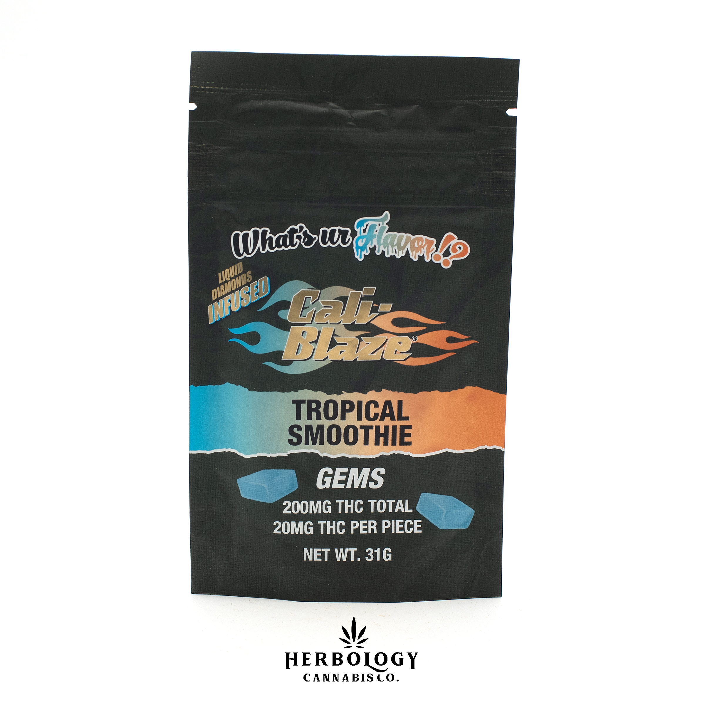 Photograph of product: Cali-Blaze | Liquid Diamond Infused Gummy | Tropical Smoothie | 200mg