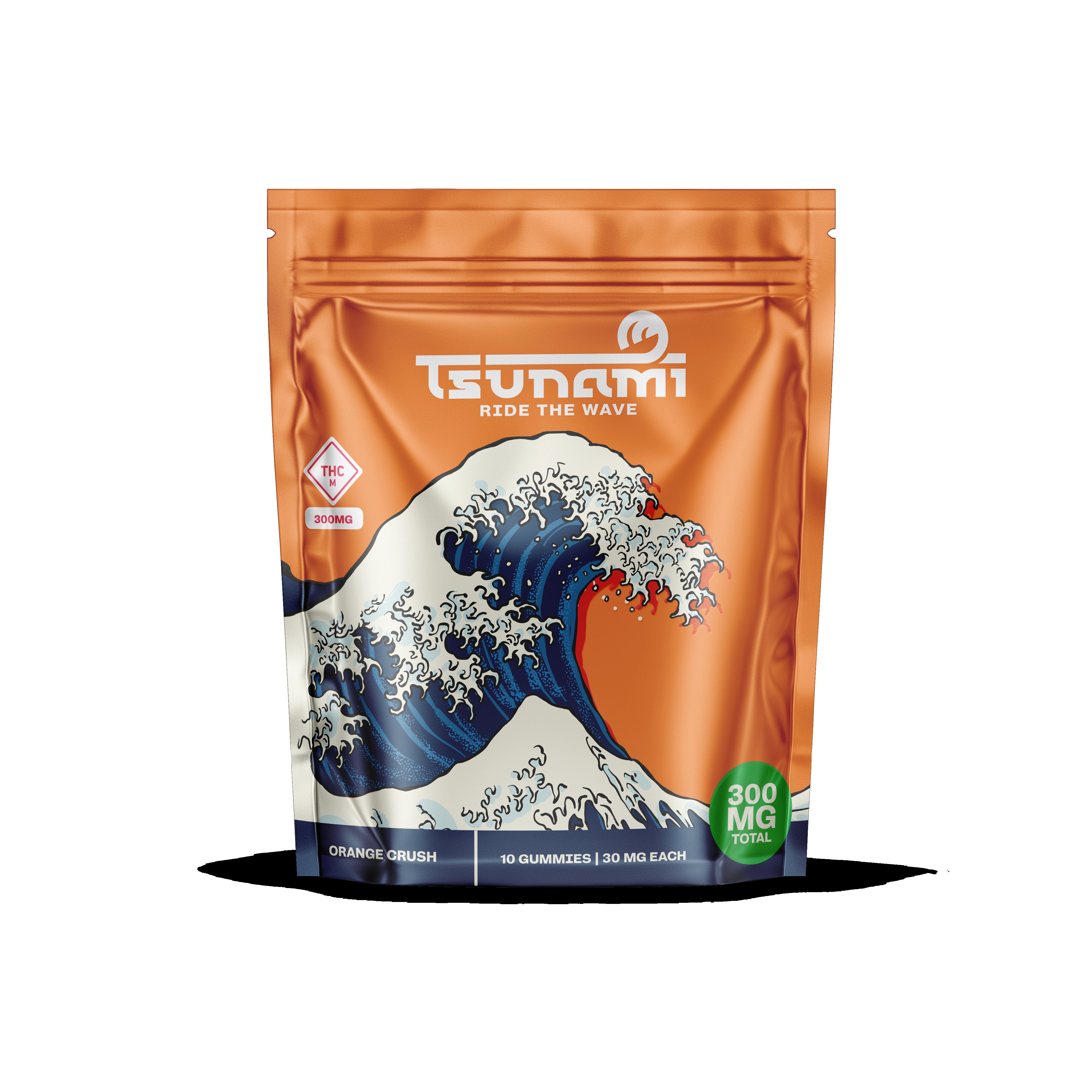 Photograph of product: TSUNAMI 300MG ORANGE CRUSH GUMMIES