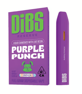 Photograph of product: Dibs Reserve AIO Vape Purple Punch 1g - 