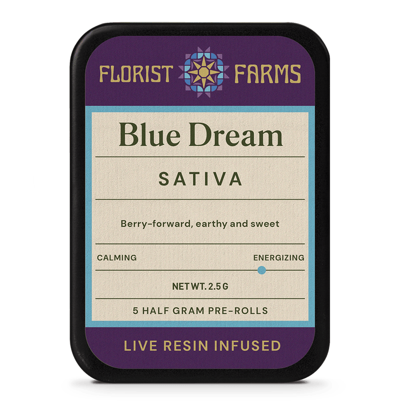 Photograph of product: Florist Farms - Blue Dream Infused Prerolls (5pk- joints) - PreRolls