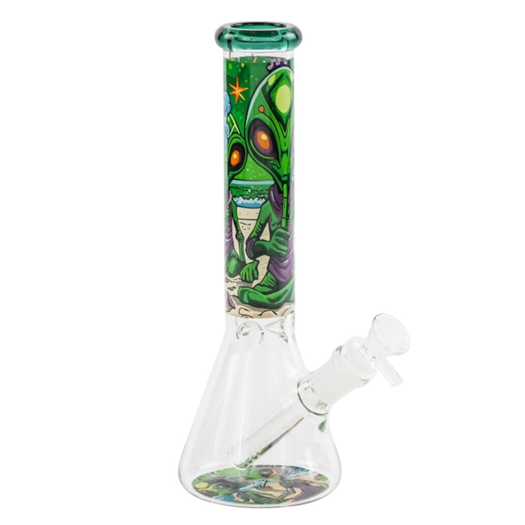 Photograph of product: 10" SirEEL Ancient Alien Beaker Bong Bowl | Assorted Colors