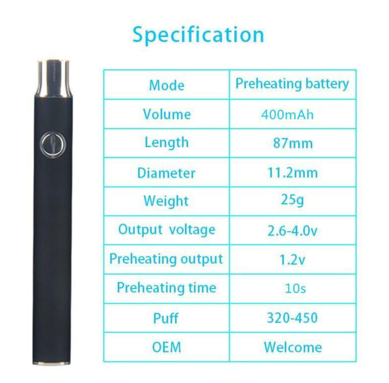 Photograph of product: LuvBuds - 350Mah Variable Voltage Battery + USB Charger
