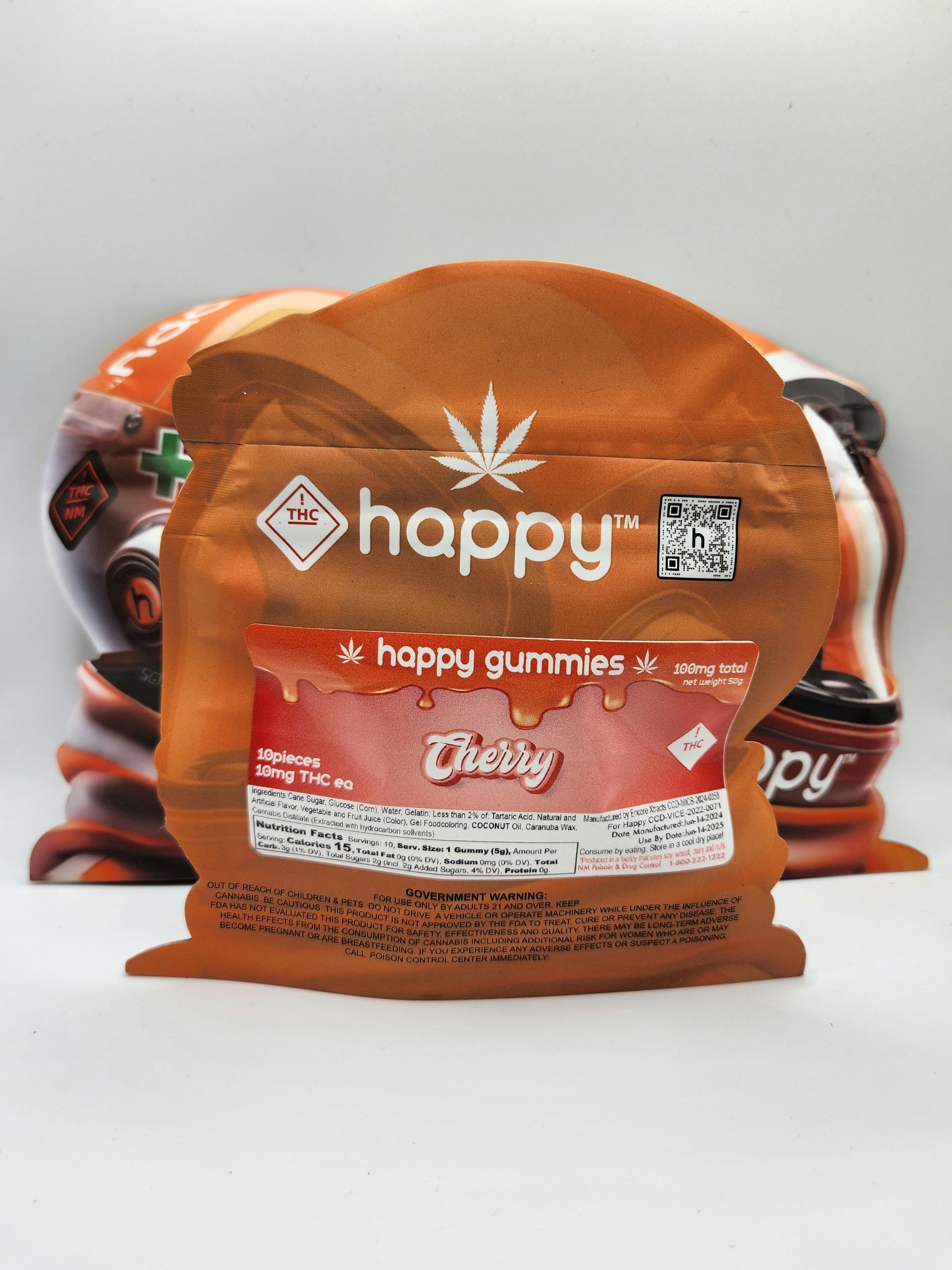 Photograph of product: 100mg Happy Gummies - Cherry