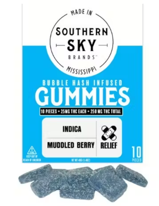 Photograph of product: Southern Sky | 250mg | Muddled Berry Bubble au chocolat Infused