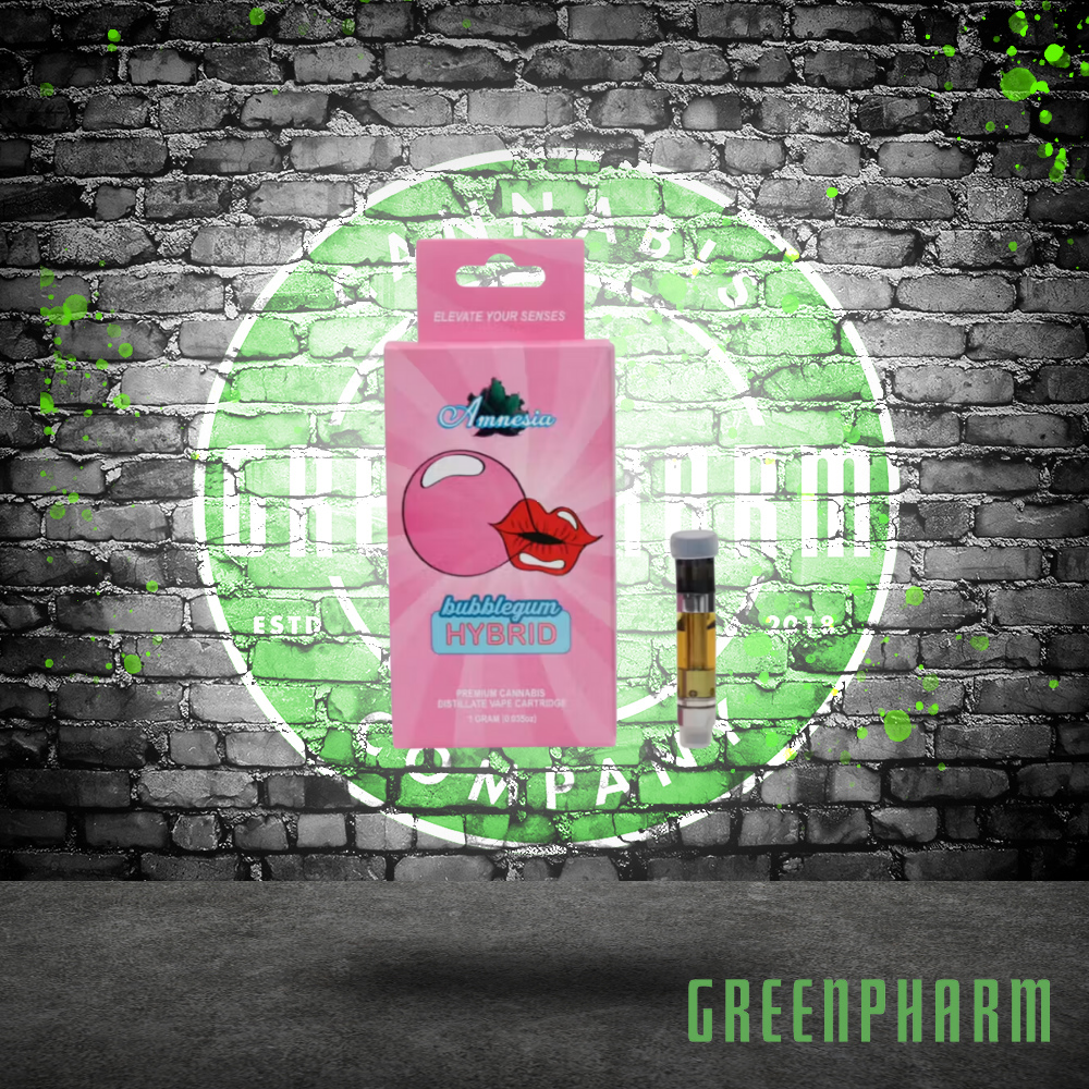 Photograph of product: Amnesia Bubble Gum Vape Cart