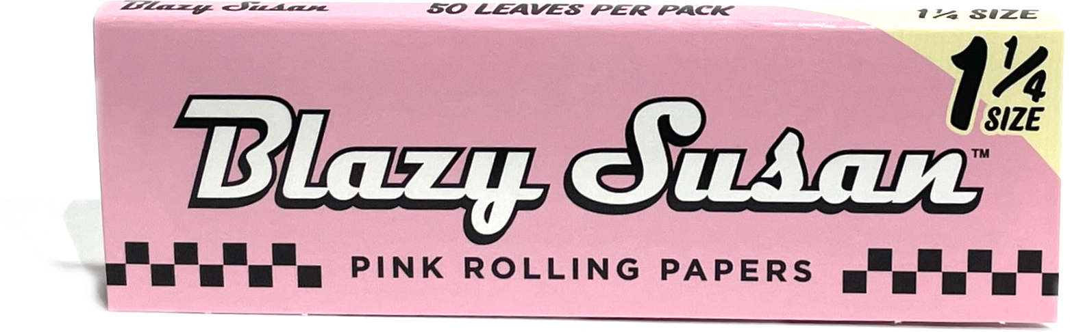 Photograph of product: Blazy Susan | 1 1/4" Rolling Papers | Pink