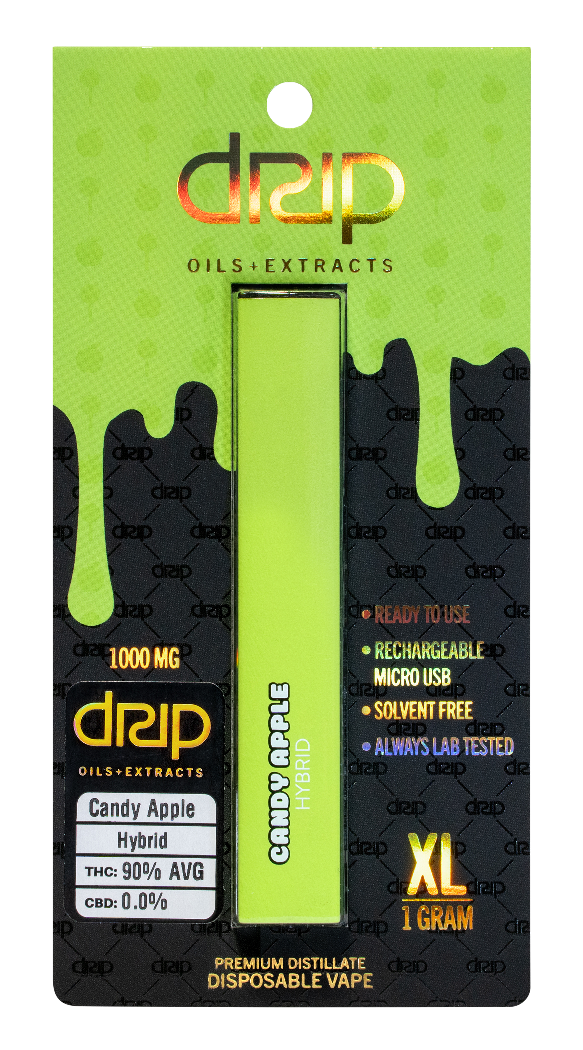Photograph of product: Drip - Disposable Distillate - Sour Apple (H) (1.0g)