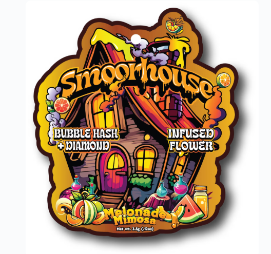 Photograph of product: Smoorhouse Bubble au chocolat & Diamond Infused Flower Prepacked 3.5g Melonade Mimosa