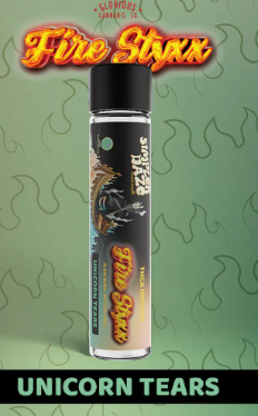 Photograph of product: Simpler Daze Fire Styxx Thca Infused Pre Roll   Unicorn Tears