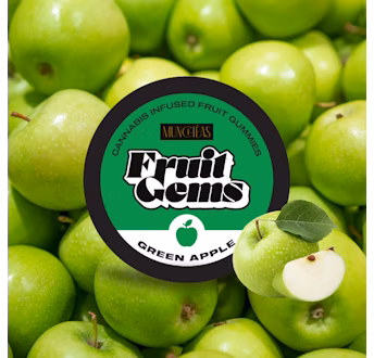 Photograph of product: Green Apple Gummies 100mg