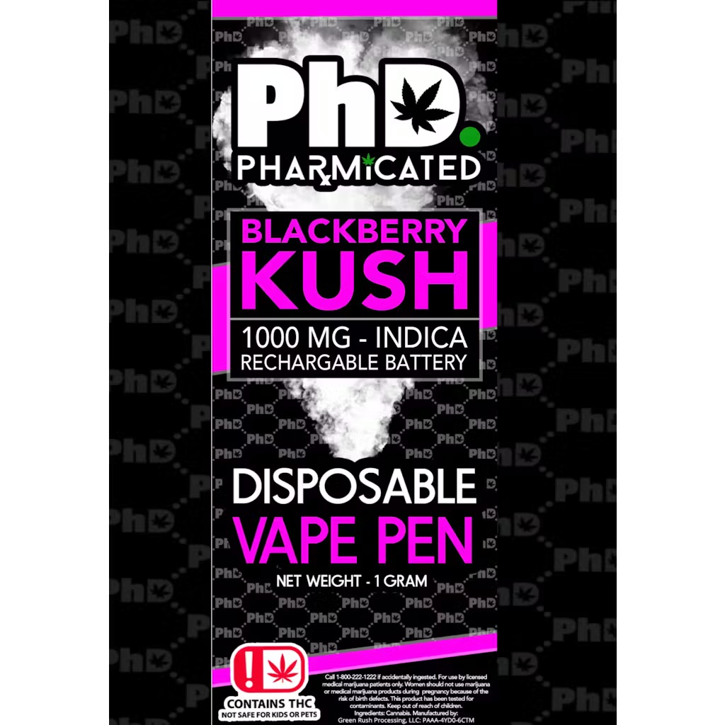 Photograph of product: Blackberry Kush - Pharmicated Disposable