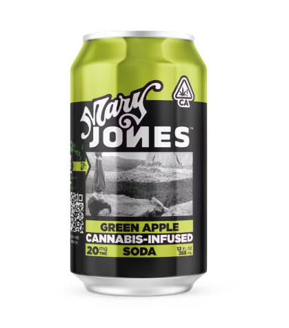 Photograph of product: Mary Jones Oui'd Co.- 20mg Green Apple Soda