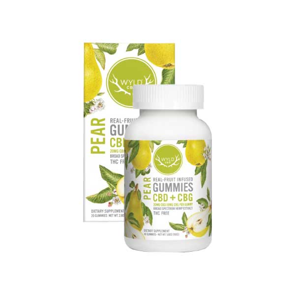 Photograph of product: Wyld | Pear 2:1 CBD:CBG Gummies 400mg