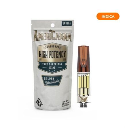 Photograph of product: AmeriCanna - Motornana High Potency Distillate Vape Cart 1g - 