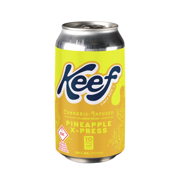 Photograph of product: Pineapple X-Press "Infused Soda" [10mg TH-oui] || Keef