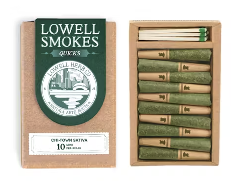 Photograph of product: LOWELL THE CHI TOWN Oui'd QUICKS 10PK PRE-ROLLS