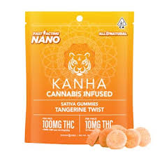 Photograph of product: Edible* - Kanha - Tangerine Twist gummies (S) - 100mg (10pk)