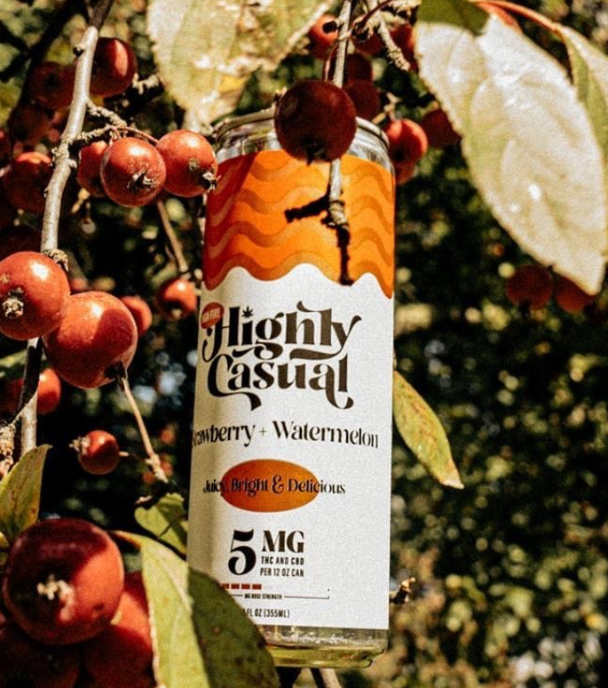 Photograph of product: High Five | Seltzer | Strawberry + Watermelon | Single Can | 5mg (1:1)