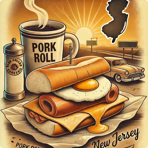 Photograph of product: Blue Collar - Pork Roll .5g Vape Cart