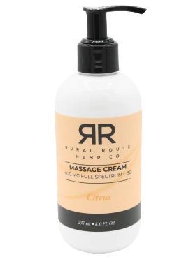 Photograph of product: Citrus Massage Cream - Rural Route Hemp CO - 400mg CBD