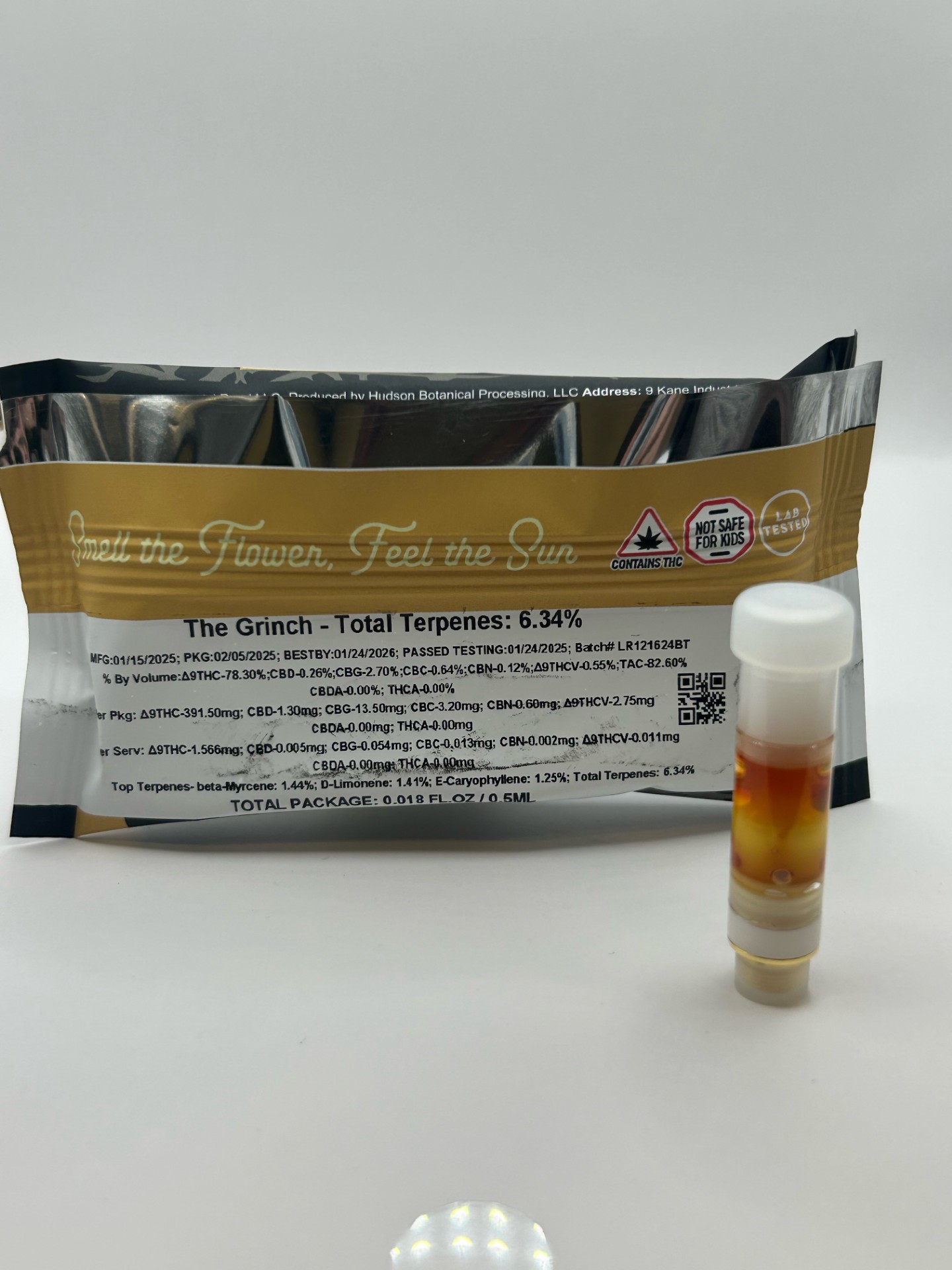 Photograph of product: Native Sun | Live Resin - The Grinch | 0.5g Cartridge