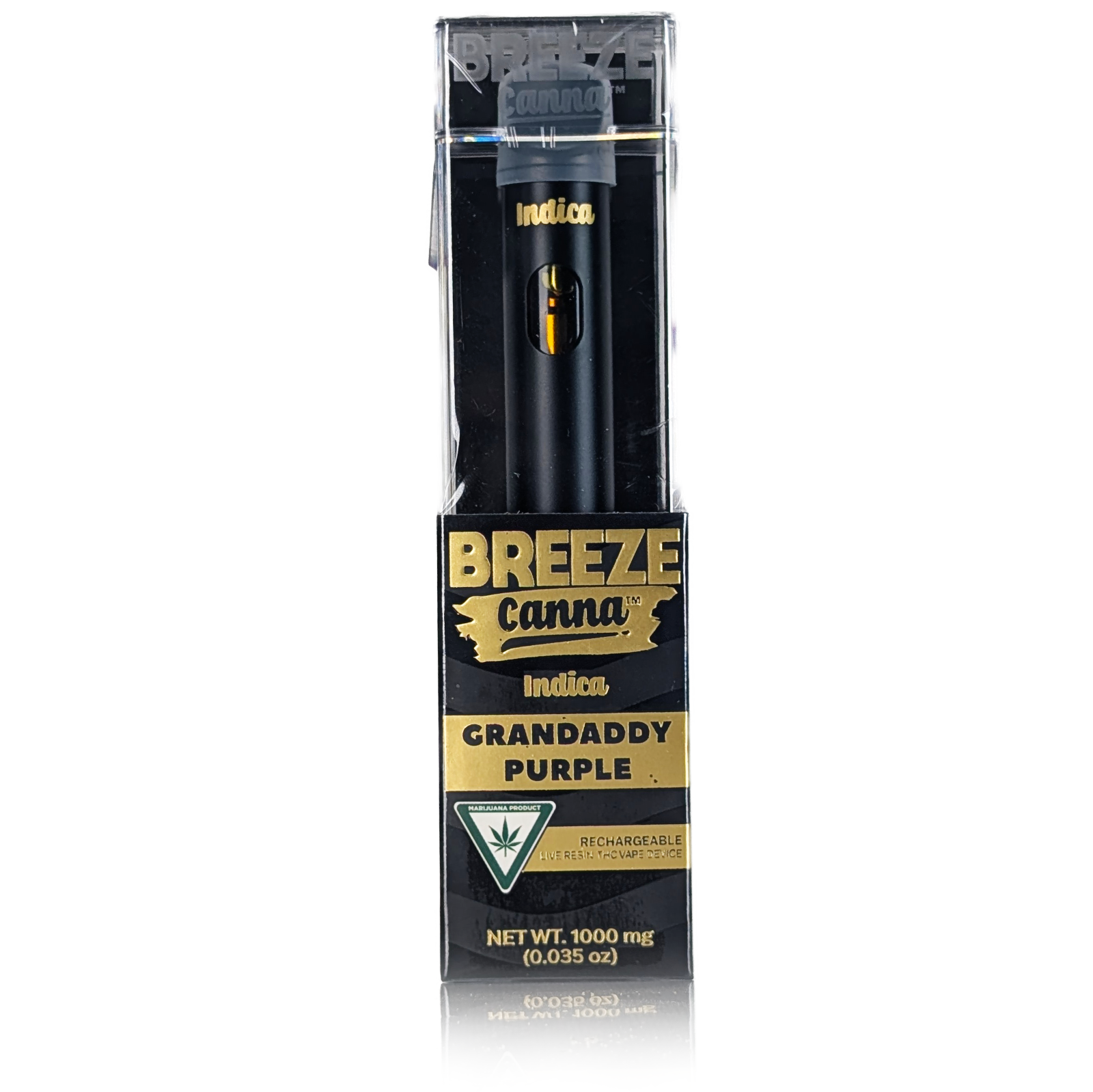 Photograph of product: GRANDDADDY PURPLE - LIVE RESIN DISPOSABLE CARTRIDGE