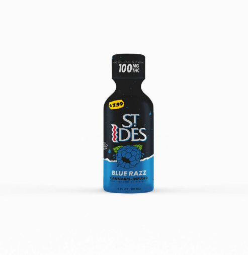 Photograph of product: ST IDES - ST IDES - BLUE RAZ | 4OZ SHOT 100MG
