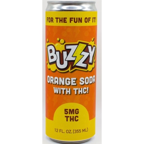 Photograph of product: Buzzy Orange Soda Infused Beverage 5mg