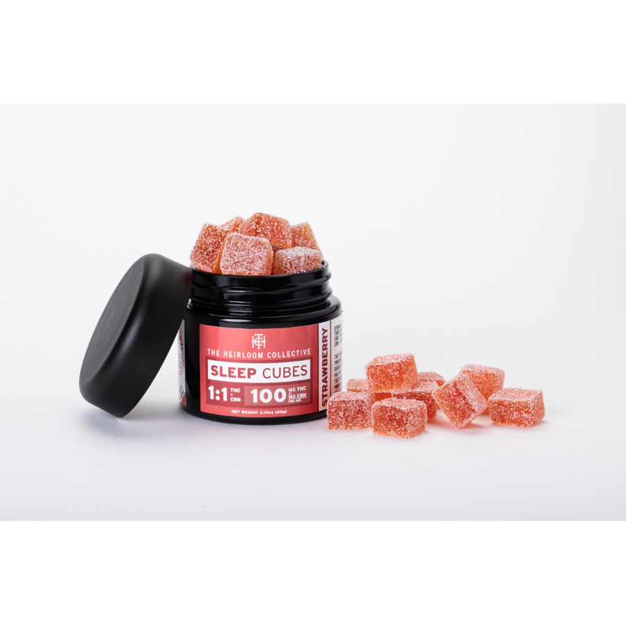 Photograph of product: Gummies | Heirloom Sleep Cubes 1:1 TH-oui/CBN | 20pk | The Heirloom Collective