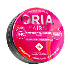 Photograph of product: Oria 10mg Raspberry Tangerine Live Resin Gummies - 100mg