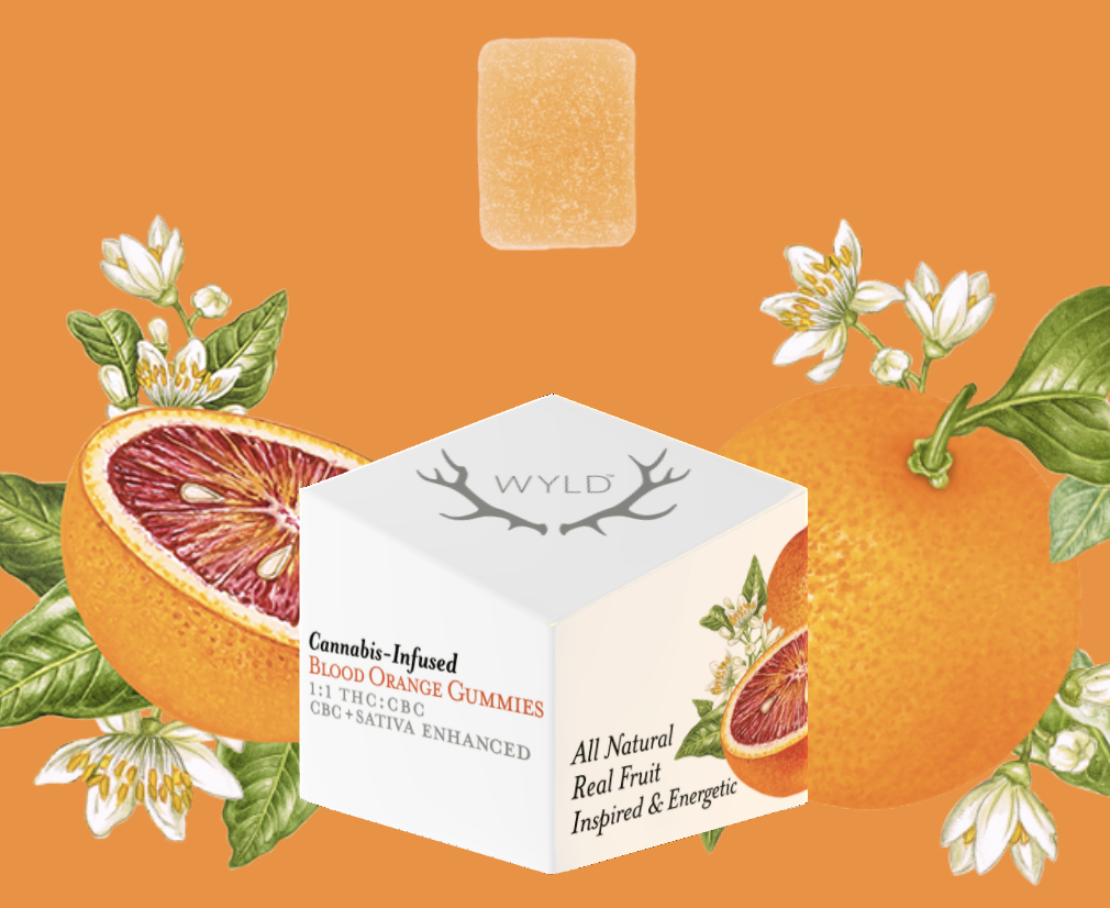 Photograph of product: Gummies - Blood ORANGE Oui'd - 1:1 (TH-oui:CBC) - 20 Pcs - 100mg